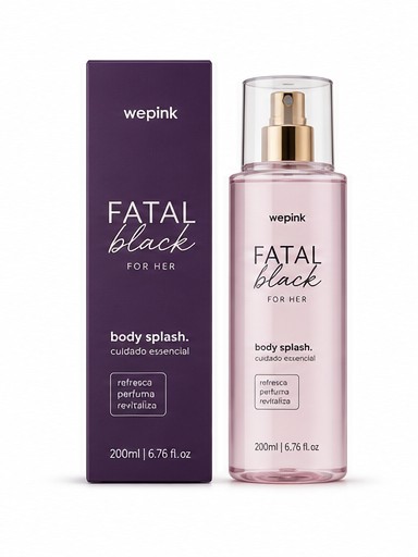 Body Splash Fatal Black For Her Desodorante Colônia 200ml - Wepink