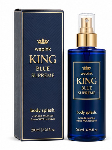 Body Splash King Blue Supreme Desodorante Colônia 200ml - Wepink
